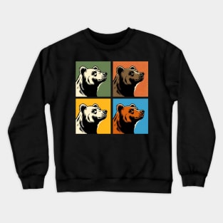 Dynamic Pop Art Bear Print - Transform Your Space with Colorful Energy! Crewneck Sweatshirt